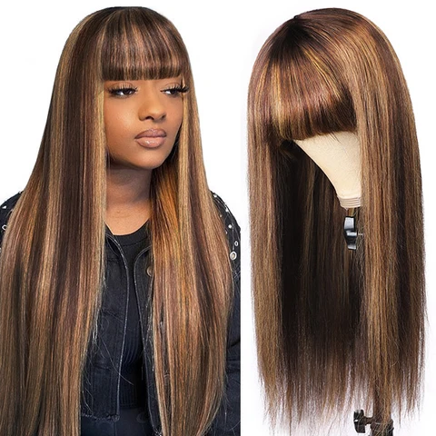Allove Hair 4 27 Honey Blonde Highlight Straight Human Hair official product photo