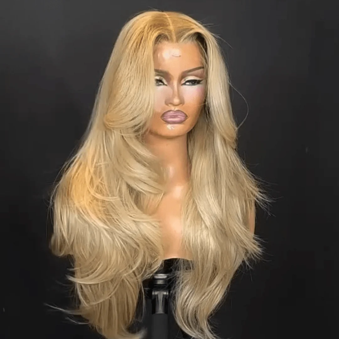 Geeta Hair Long Wavy 13X4 Lace Front Golden Blonde Wigs official product photo