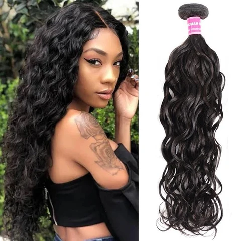 Klaiyi Hair Natural Wave Virgin Human Hair Extensions 1Pcs Pack official product photo