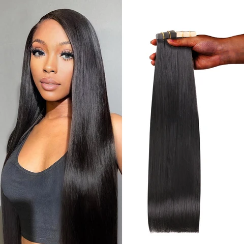 Lashey Hair Seamless Tape Hair Extensions Silky Straight Virgin official product photo