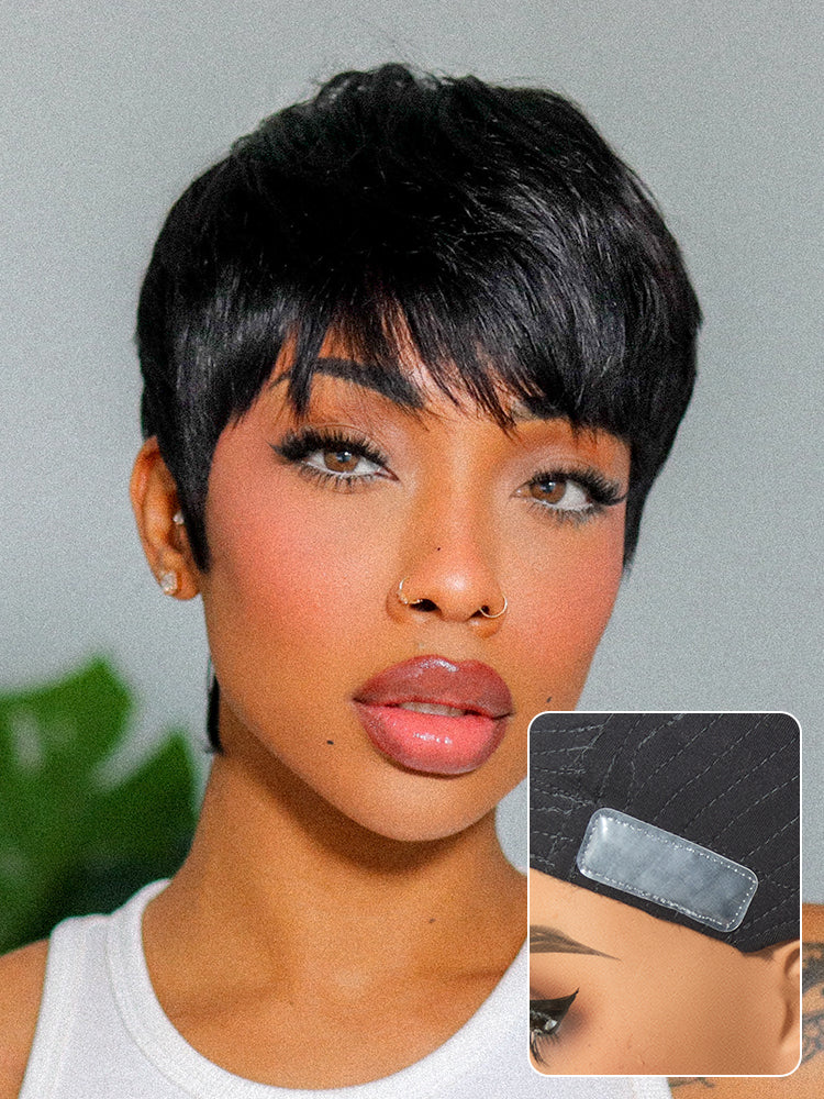 Luvme Hair Throw Go Short Cut Bangs Wig Ultra Comfort official product photo