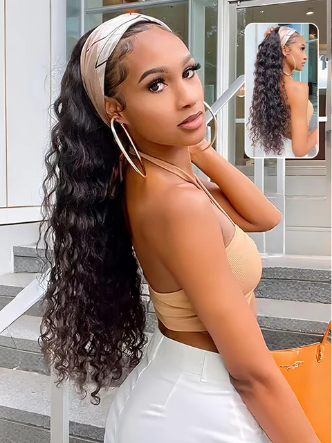 Wavymy Hair Deep Wave Headband Wig 180% Glueless Wigs official product photo